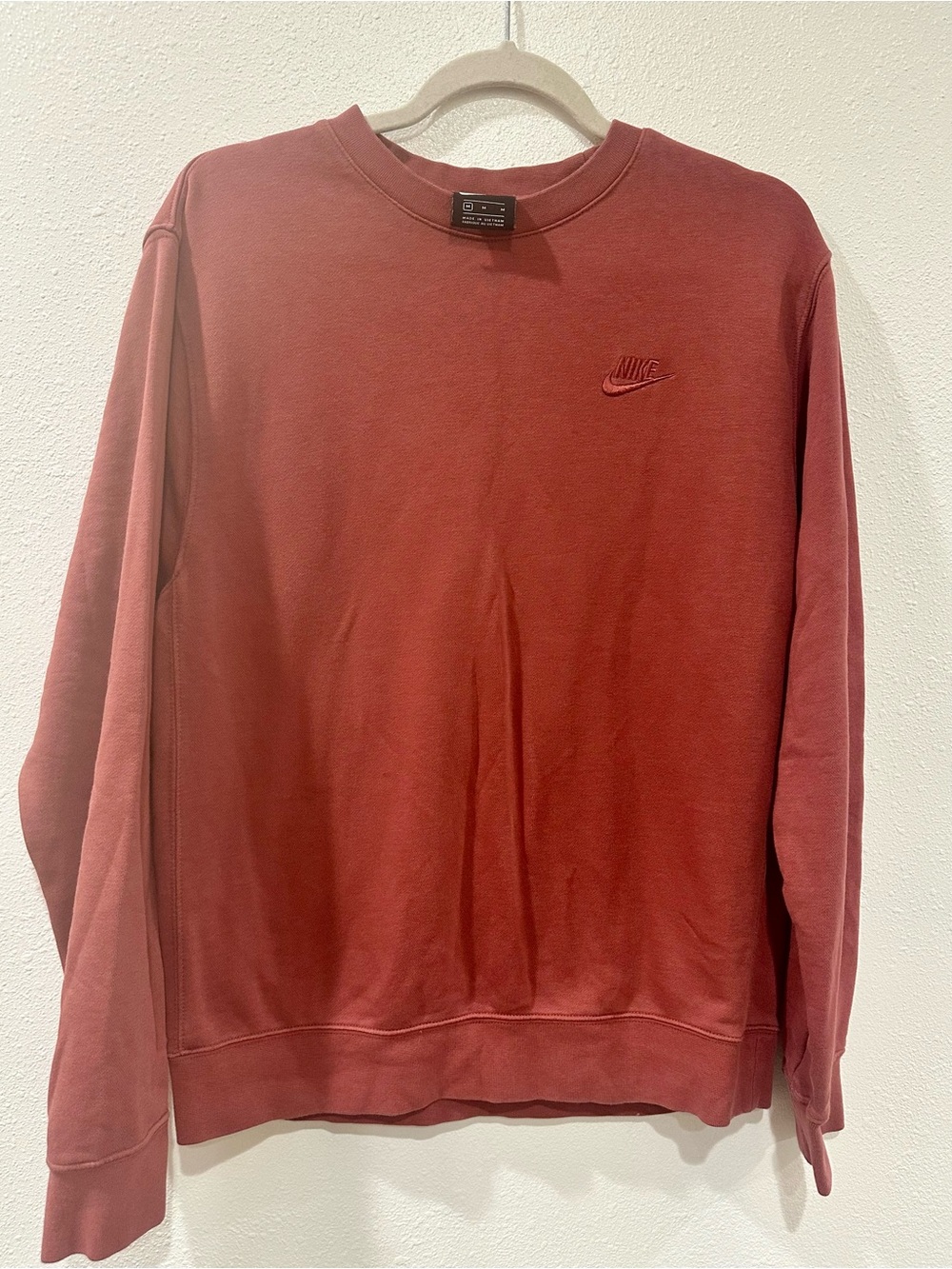 Nike Men's Brick Red Crewneck Sweatshirt